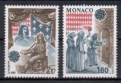 Znaczek Monako 1982 Mi 1526-1527 Czyste **