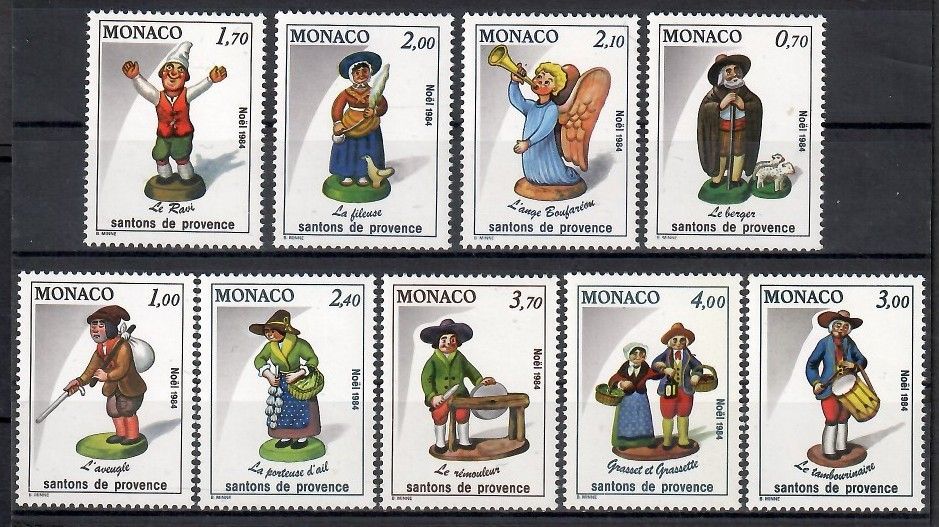 Znaczek Monako 1984 Mi 1653-1661 Czyste **