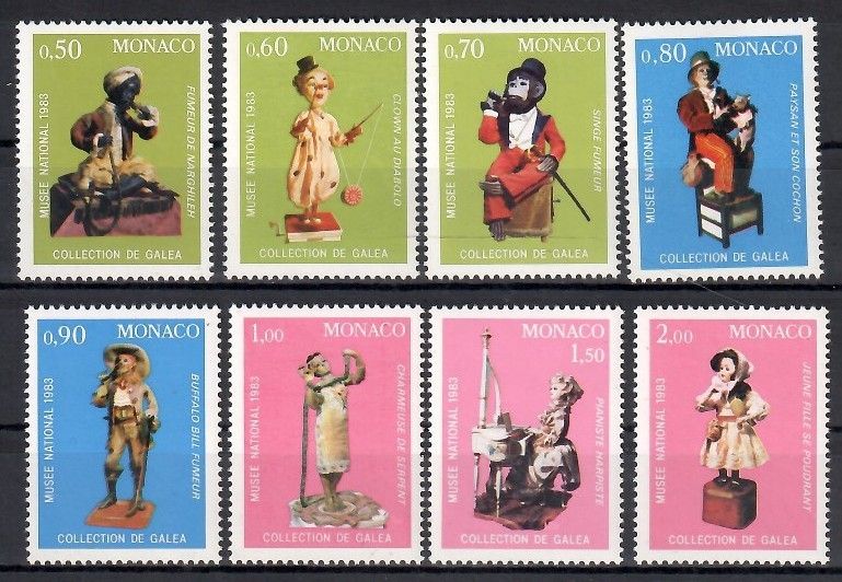 Znaczek Monako 1983 Mi 1608-1615 Czyste **