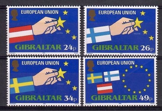 Znaczek Gibraltar 1995 Mi 706-709 Czyste **