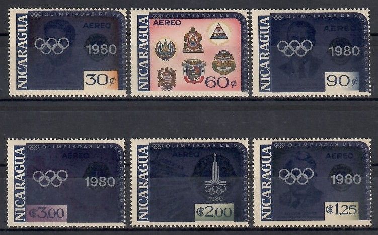 Znaczek Nikaragua 1980 Mi 2141-2146 Czyste **