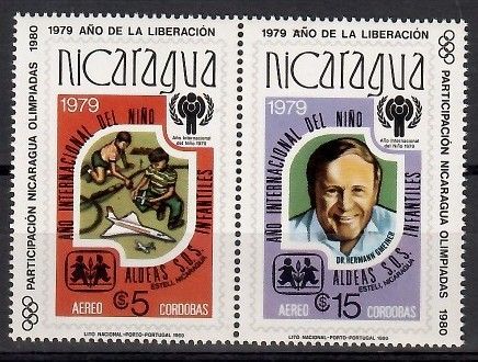 Znaczek Nikaragua 1980 Mi 2103-2104 Czyste **
