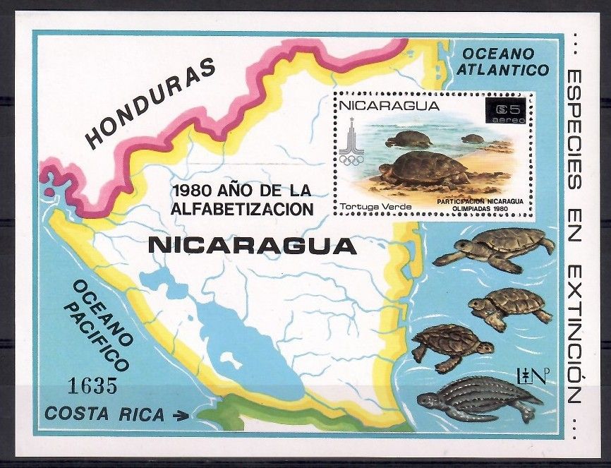 Znaczek Nikaragua 1981 Mi bl 136 Czyste **