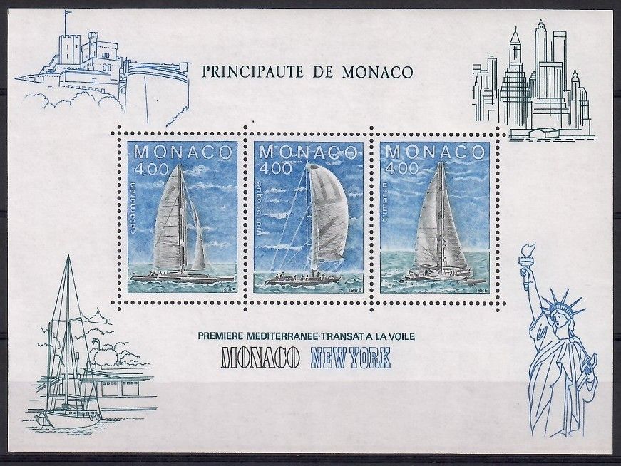 Znaczek Monako 1985 Mi bl 30 Czyste **