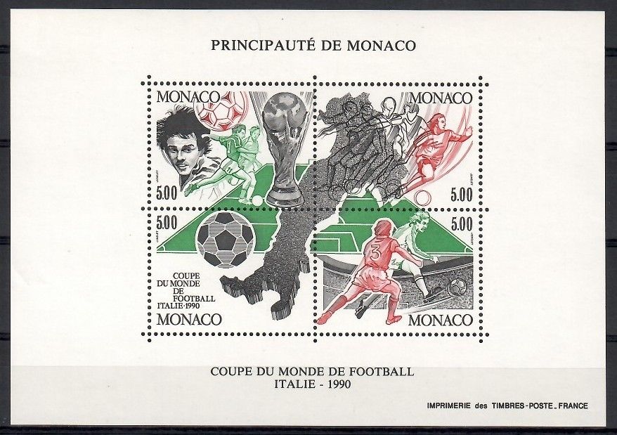 Znaczek Monako 1990 Mi bl 48 Czyste **