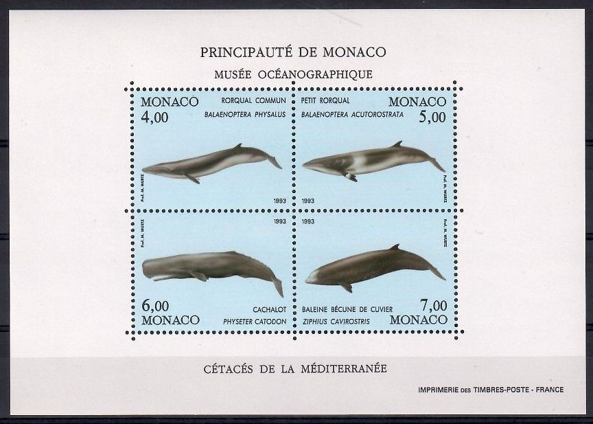 Znaczek Monako 1993 Mi bl 58 Czyste **