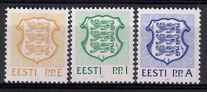 Znaczek Estonia 1992 Mi 183-185 Czyste **