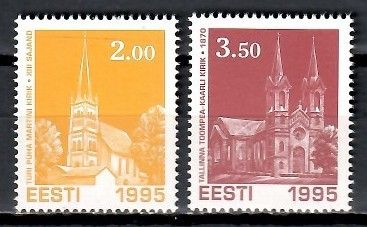Znaczek Estonia 1995 Mi 270-271 Czyste **
