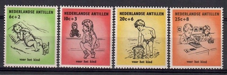 Znaczek Antyle Holenderskie 1961 Mi 113-116 Z podlepką *