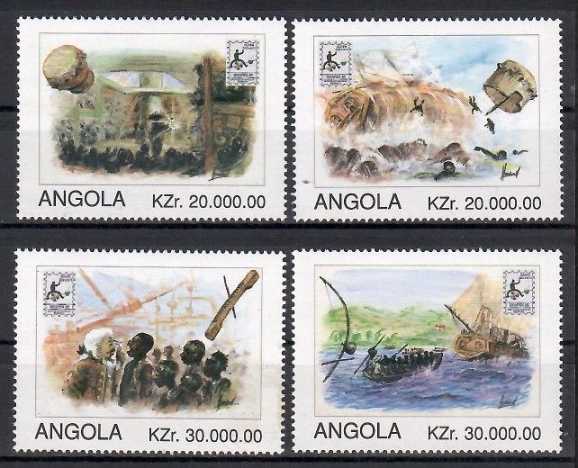 Znaczek Angola 1996 Mi 1093-1096 Czyste **