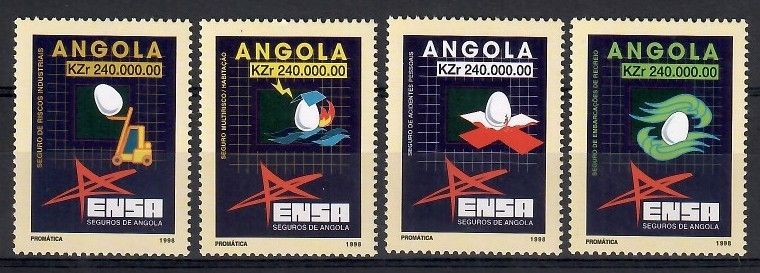 Znaczek Angola 1998 Mi 1162-1165 Czyste **