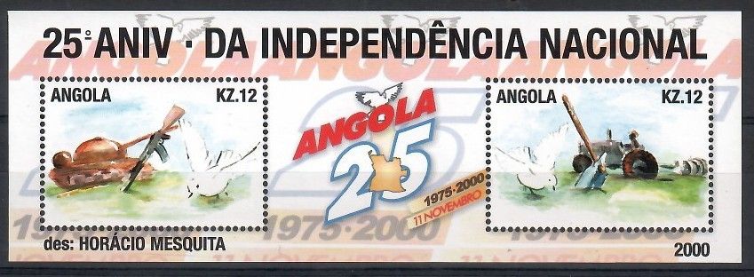 Znaczek Angola 2001 Mi ark 1625-1626 Czyste **
