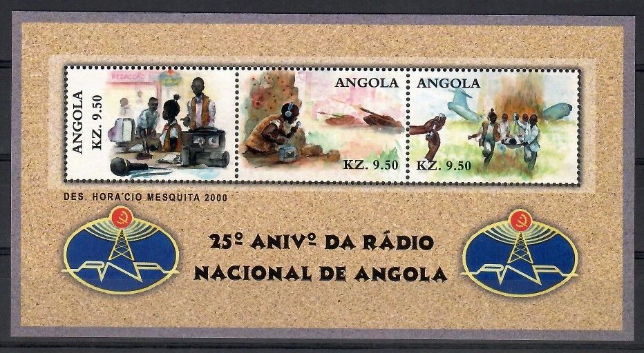 Znaczek Angola 2001 Mi ark 1627-1629 Czyste **