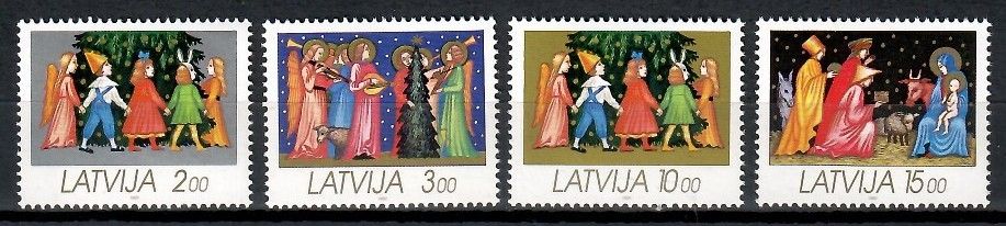 Znaczek Łotwa 1992 Mi 344-347 Czyste **