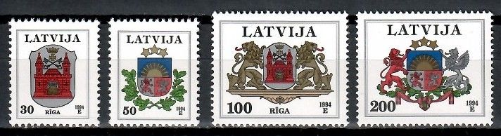 Znaczek Łotwa 1994 Mi 389-392 Czyste **