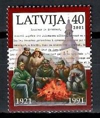 Znaczek Łotwa 2001 Mi 538 Czyste **