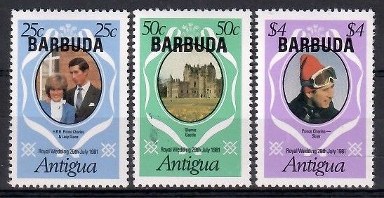 Znaczek Barbuda 1981 Mi 568-570II Czyste **