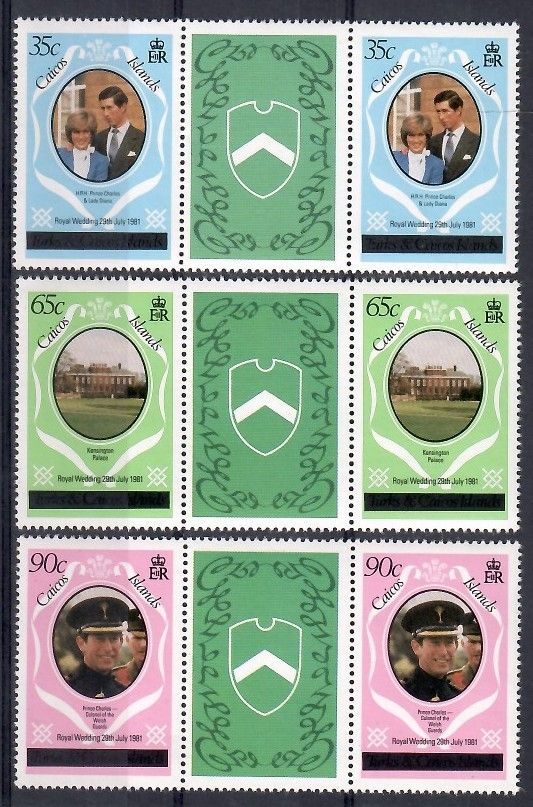 Znaczek Caicos Islands 1981 Mi 8-10I Czyste **