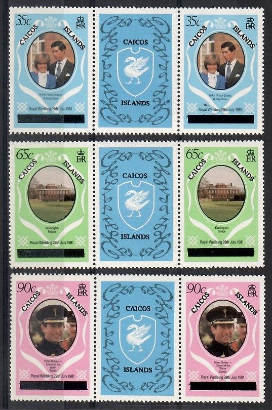 Znaczek Caicos Islands 1981 Mi 8-10II Czyste **