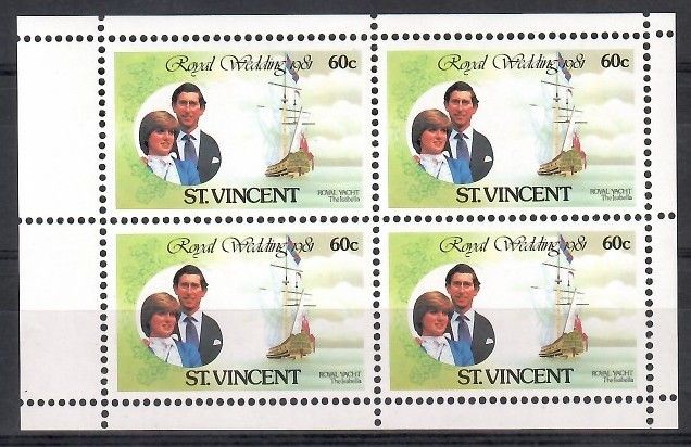 Znaczek St. Vincent 1981 Mi h-blatt 608C Czyste **