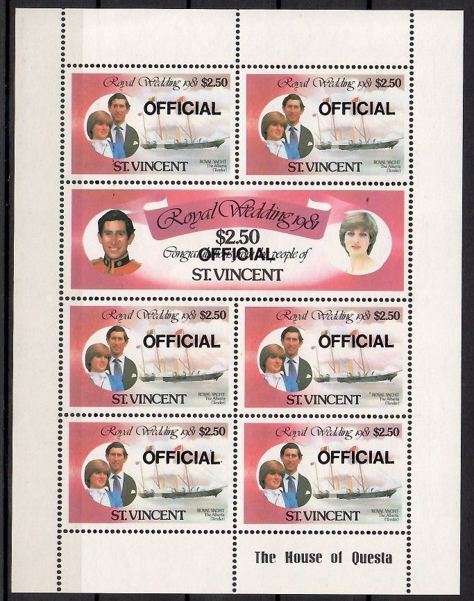 Znaczek St. Vincent 1982 Mi die ark 3-4 Czyste **