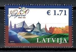 Znaczek Łotwa 2015 Mi 938 Czyste **