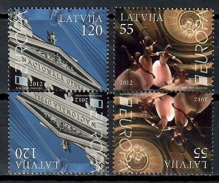 Znaczek Łotwa 2012 Mi 829-830 Czyste **
