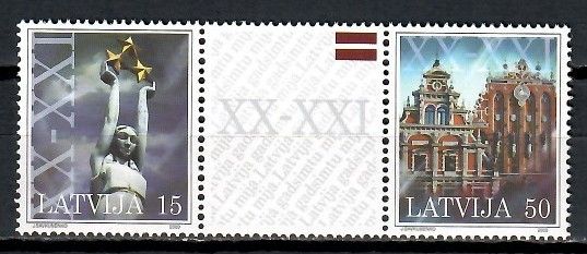 Znaczek Łotwa 2000 Mi 529-530 Czyste **