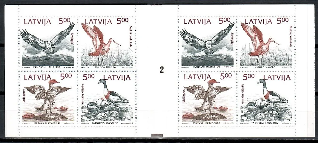 Znaczek  Łotwa 1992 Mi mh 1 Czyste **
