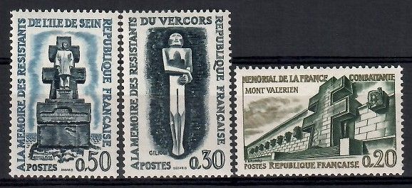 Znaczek Francja 1962 Mi 1389-1391 Czyste **