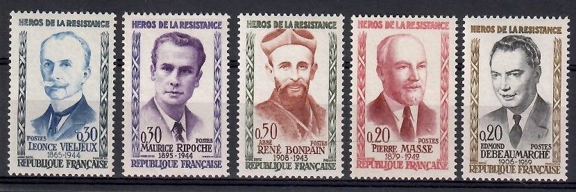 Znaczek Francja 1960 Mi 1296-1300 Czyste **