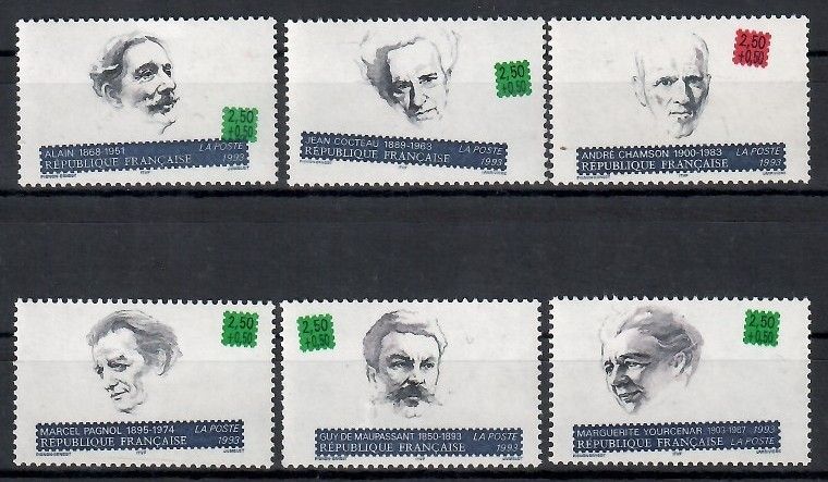 Znaczek Francja 1993 Mi 2948-2953A Czyste **