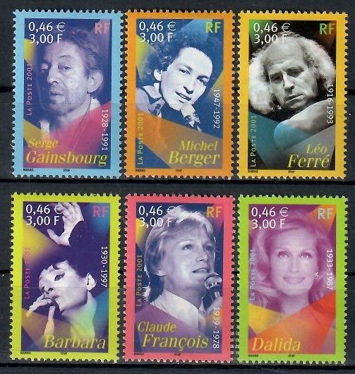 Znaczek Francja 2001 Mi 3531-3536 Czyste **