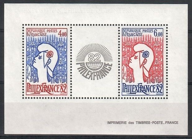 Znaczek Francja 1982 Mi bl 6 Czyste **