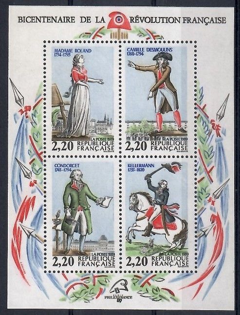 Znaczek Francja 1989 Mi bl 8 Czyste **