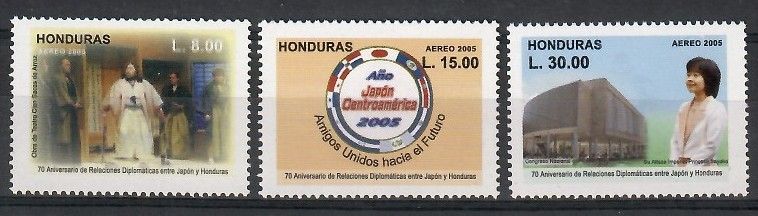 Znaczek Honduras 2005 Mi 1832-1834 Czyste **