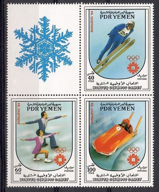 Znaczek Jemen Południowy 1983 Mi 344+346-347 Czyste **