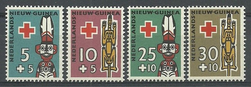 Znaczek Nowa Gwinea Holenderska 1958 Mi 49-50 Czyste **