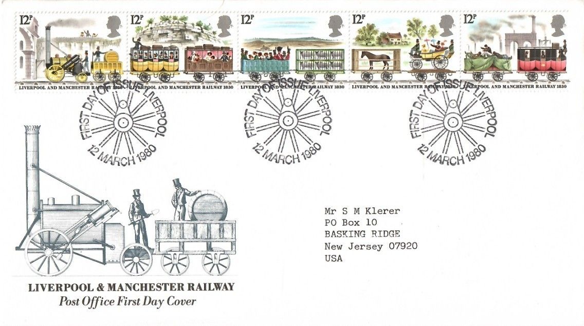 Znaczek Wielka Brytania 1980 Mi 830-834 FDC