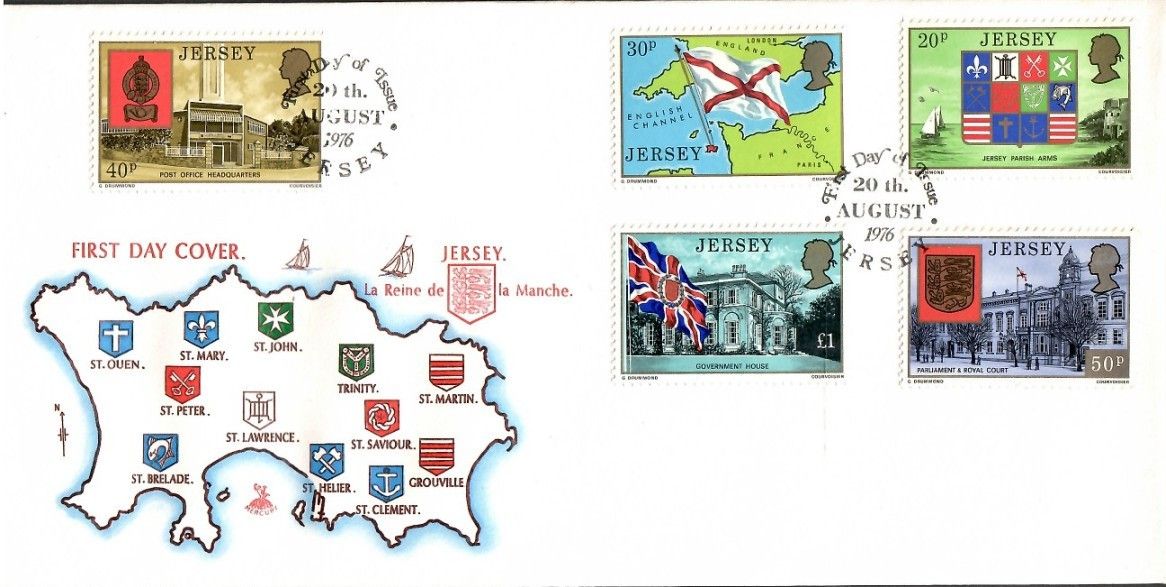 Znaczek Jersey 1976 Mi 144-148 FDC