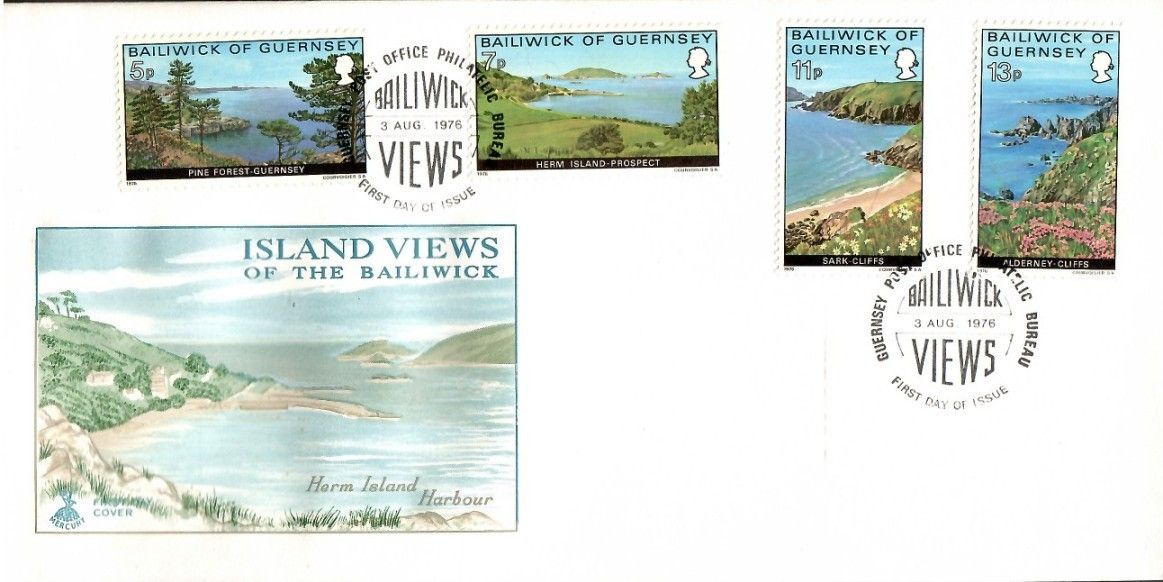 Znaczek Guernsey 1976 Mi 137-140 FDC