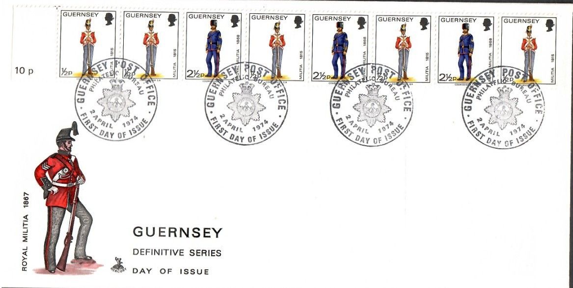 Znaczek Guernsey 1974 Mi 93,97 FDC