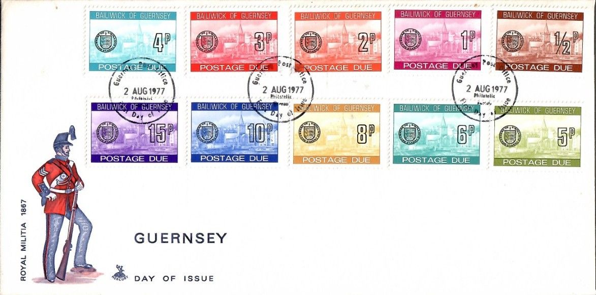 Znaczek Guernsey 1977 Mi por 18-27 FDC