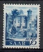 Znaczek Saara 1947 Mi 222x Z podlepką *