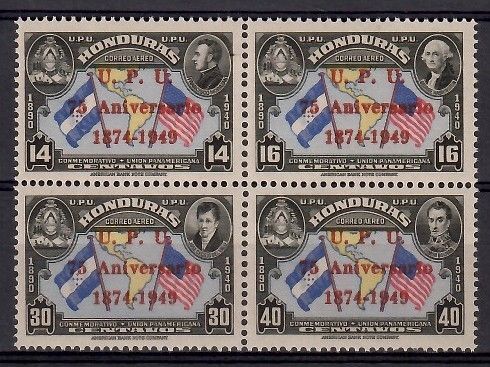 Znaczek Honduras 1951 Mi 468ABC Czyste **