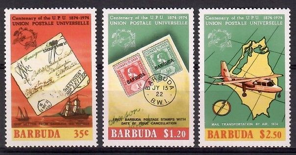 Znaczek Barbuda 1974 Mi 182-184 Czyste **