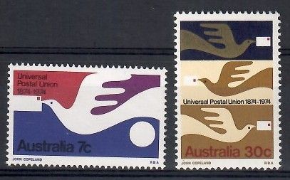 Znaczek Australia 1974 Mi 557C-558 Czyste **