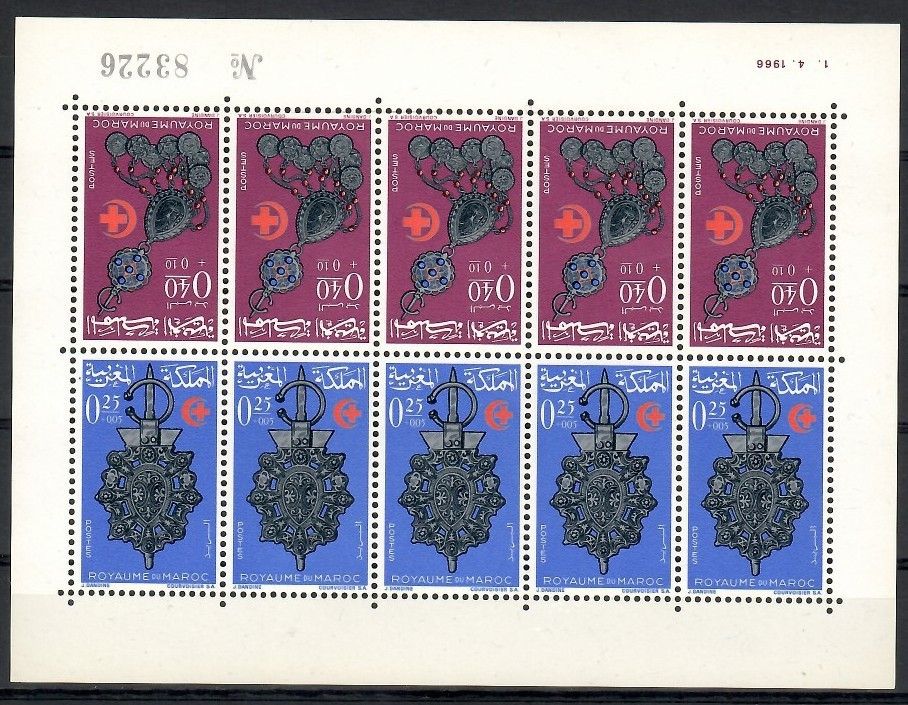Znaczek Maroko 1966 Mi ark 568-569 Czyste **
