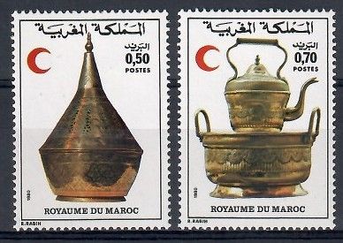 Znaczek Maroko 1980 Mi 922-923 Czyste **