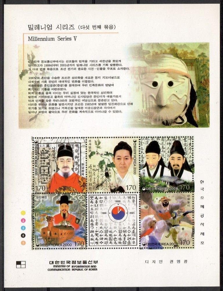 Znaczek Korea Południowa 2000 Mi bl 672 Czyste **